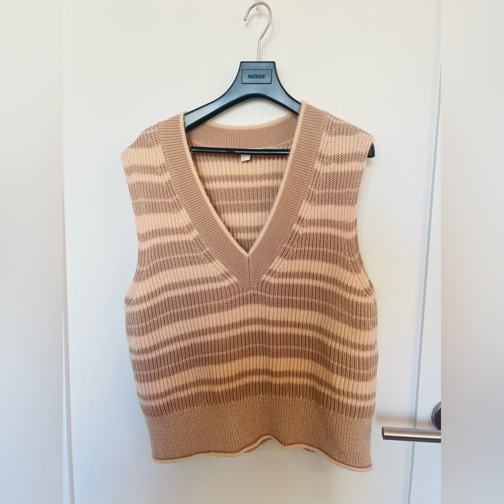 COS Pink Stripe Sweater Vest